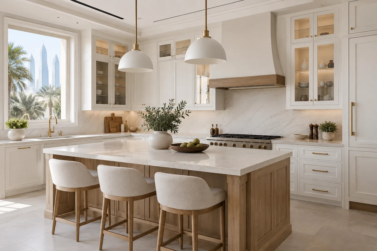 Refinished kitchen cabinetry with natural wood details — illustrative image